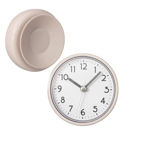 Clockswise 3-Inch Waterproof Wall Mount Bathroom Shower Clock Fog-Free Compact Design with Strong Suction Cup and Clear Easy-to-Read Display Modern Style Accessory for Bathing & Daily Routines, White - Image 1
