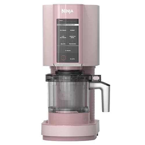 Ninja CREAMi Ice Cream Maker for Gelato, Mix-ins, Milkshakes, Sorbet, Smoothie Bowls, 7 One-Touch Programs, with (2) Pint Containers & Lids, Compact Size, Perfect for Kids, Strawberry, NC301PK - Image 1