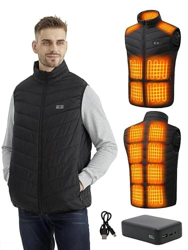 Cosy Life Heated Vest with 20000mAh Battery Pack and 15 Heating Zones, Up to 11 Hours of Heat, for Hunting, Hiking & Golf - Image 1