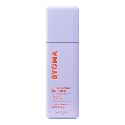BYOMA Moisturizing Rich Cream - Barrier Repair Cream Face Lotion with Bakuchiol & Shea Extract - Ceramide Face Moisturizer for Dry Skin - Anti Wrinkle, Alcohol Free Face Moisturizer - 1.69 fl.oz - Image 1
