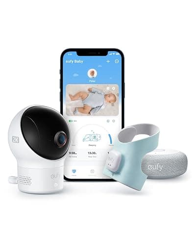 eufy Baby S340 Smart Sock Babyphone, 2,4 GHz WLAN, Schwenk- & Neigefunktion, Ohne Monatliche Gebühren - Image 1