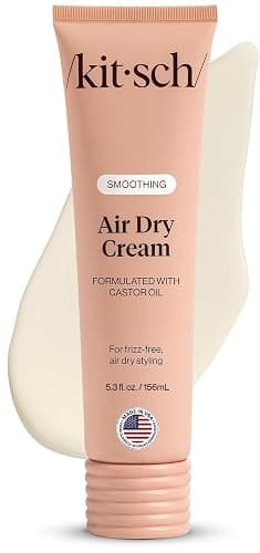 Kitsch Smoothing Air Dry Cream for Hair – Frizz Control Hair Care Product with Castor Oil & Coconut Oil– Weightless Styling Cream- Enhances Natural Texture Appearance – 5.3 oz - Image 1