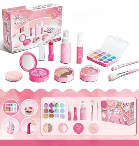 Kids Makeup Toy for Girls, Play Makeup Kit, Pretend Makeup for Toddles, Make Up Toy for Grils 3 4 5 6 7 8, Little Girls Makeup Toy Washable Cosmetic Set, Birthday for Girl - Image 1