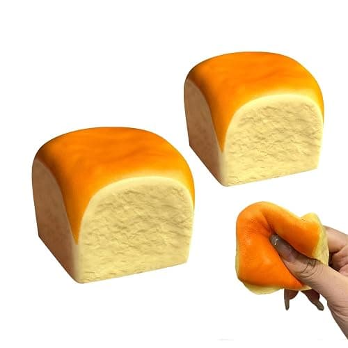 Slow Rising Squishy,Taba Squishy, Stress Balls,Stress Relief & Fidget Toys for ADHD,Party Favor Gift (2pcs Hawaiian Rolls) - Image 1