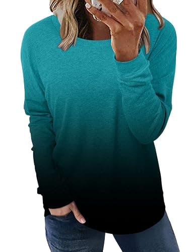onlypuff Womens Long Sleeve Shirt Loose Fitting Fall Fashion Top Ladies Shirts - Image 1