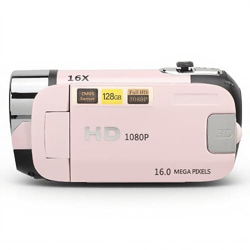 1080P 16MP Camcorder, 16X Digital Zoom Vlogging Cam Corder Recorder Video Camera Camcorder 2.4inch 360 Degrees Rotation Screen DV Camera with Battery Fill Light Supports 32GB - Image 1