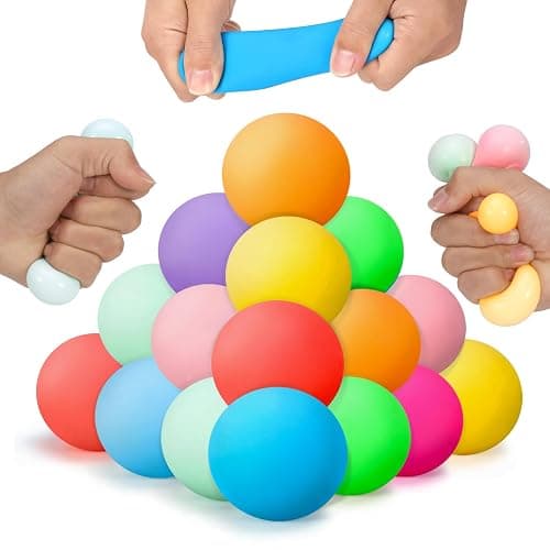 OGNI ORA 24 PCS Stress Balls for Adults and Kids Fidget Toys Party Bag Fillers for Kids Squeeze Sensory Fidget Toy Soft Squishy Ball for Anxiety Stress Relief - Image 1