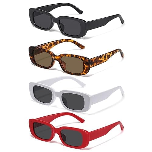 JASPIN Rectangle Sunglasses for Women Men Trendy Y2k Retro 90s Sun Glasses UV Protection Cool Square Frame - Image 1