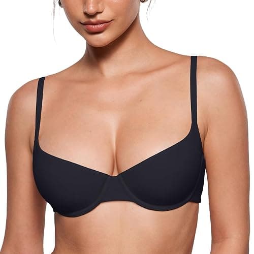 INLYRIC Women's Inbarely Plus Balconette Bra - Demi Unlined No Padding Underwire Comfort Natural Support Everyday Bras - Image 1