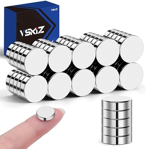 VSKIZ Refrigerator Magnets 50 Pcs, 10x3mm Tiny Round Disc Small Whiteboard Magnets for Crafts, DIY, Office, Dry Erase Board - Image 1