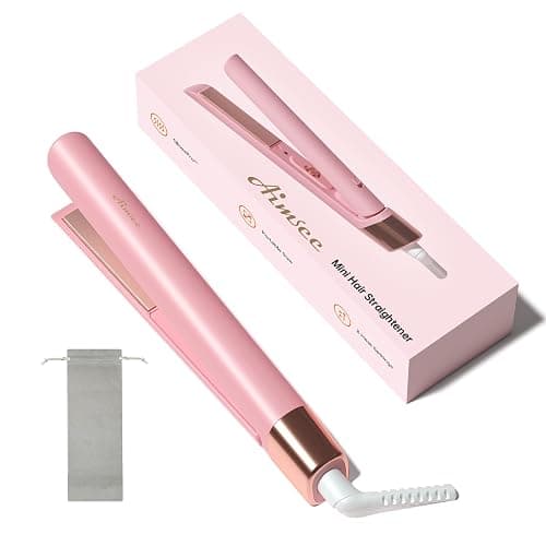 Mini Flat Iron 1 Inch Ceramic Mini Hair Straightener, Small Flat Irons for Short Hair, Curls Bangs, Dual Voltage for Travel,Dual Voltage for Worldwide Use - Image 1