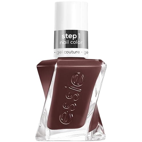 Essie Gel Couture Long-Lasting Nail Polish, 8-Free Vegan, Raisin Brown, All Checked Out, 0.46 fl oz - Image 1