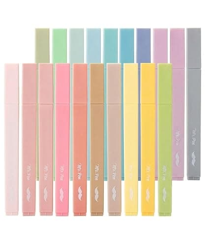 Mr. Pen- Aesthetic Highlighters No Bleed, 20 Pack, Pastel Colors, Chisel Tip, Cute Highlighters Assorted Colors for Journaling, Highlighting, Underlining, Fast Dry, Back to School Supplies - Image 1