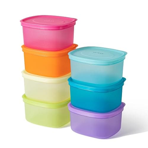 ANJUKE Meal Prep Boxen, 7 Stück Wiederverwendbare Frischhaltedosen mit Deckel, Geschirrspüler, Mikrowelle und Kühlschrank Freundlich, BPA-Freie, Auslaufsicher (900ml) - Image 1