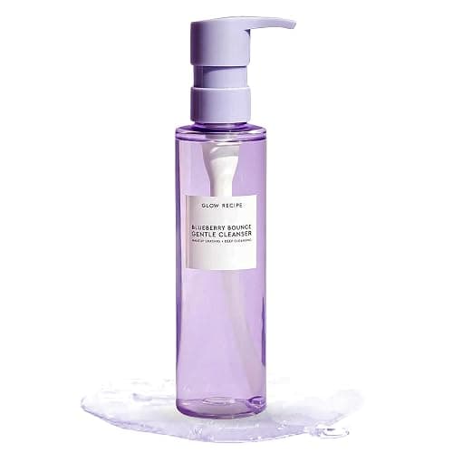 Glow Recipe Blueberry Bounce Exfoliating Face Wash - Foaming Facial Cleanser, Makeup Remover & Clarifying Mask - Hydrating Hyaluronic Acid & Gentle AHA for Sensitive Skin - Korean Skincare, 160ml - Image 1