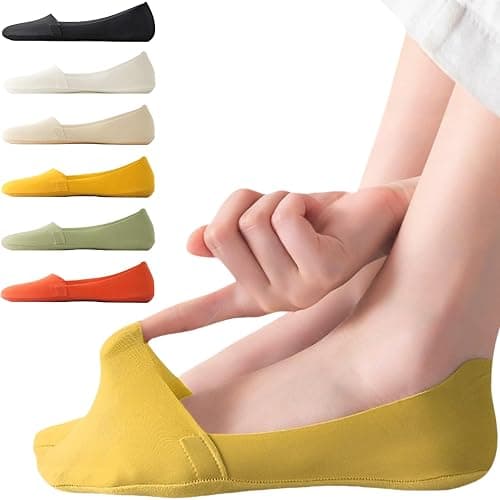Lomitract Thin No Show Socks (Women 5-12), Made of Ice Silk Surface on the Surface & Cotton on the Bottom - Image 1
