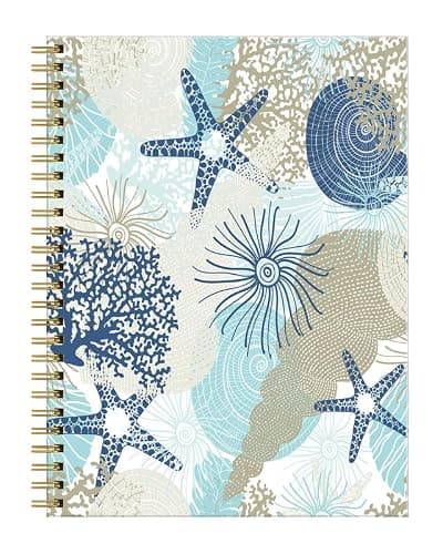 FVBAO Spiral Journal Notebook for Women,A5 College Ruled Notebooks 6"x 8.4", 120 Pages (60 Sheets) Lined Journal with Premium Thick Paper,Perfect for School Office Home(Cute Coral Seashell) - Image 1