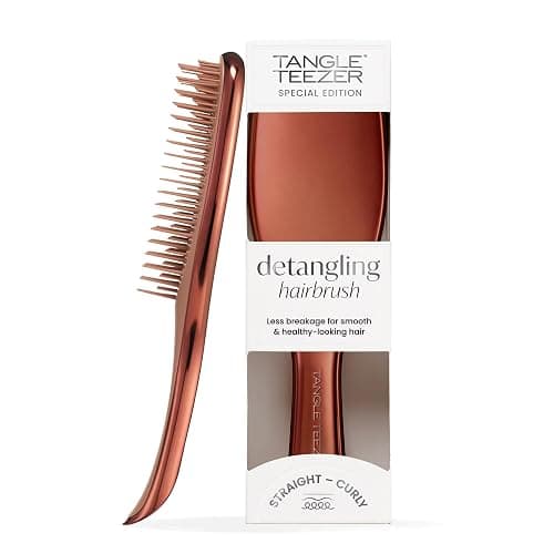 Tangle Teezer Chrome Ultimate Detangler Brush for Wet & Dry Hair, Eliminates Knots & Reduces Breakage for Straight to Curly Hair Types, Chocolate Bronze - Image 1