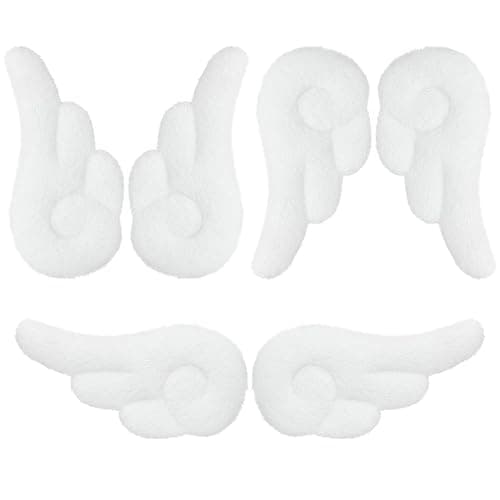 WILLBOND 3 Pairs Angel Hair Clips Christmas Cute Hair Barrettes Leather Clips Cosplay Cartoon Hairpins Adorable Plush Barrettes Accessories for Valentine Women Girls Gift - Image 1