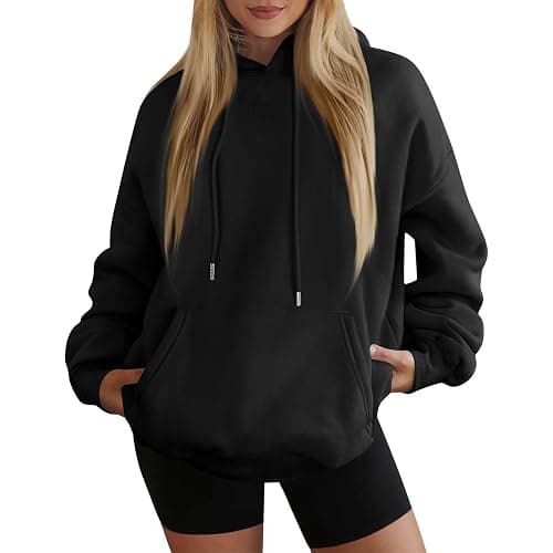 yakyamgi Oversized Hoodies Pullover Women Fall Acid Wash Plain Preppy Hoodie Streetwear Cotton Soft Cute Fleece Pullover - Image 1