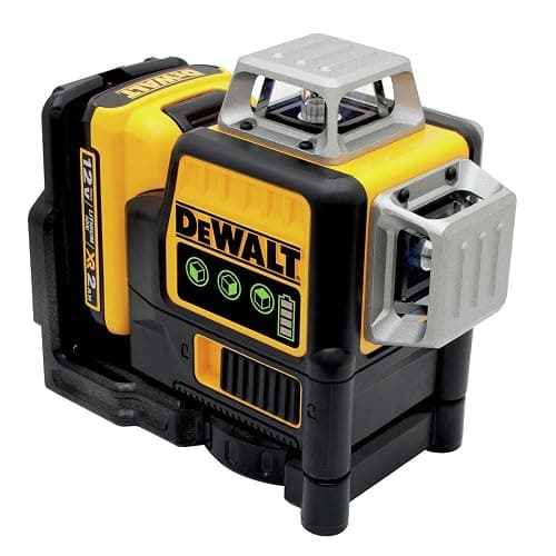 DEWALT Laser Level 360 Self Leveling, 3 Way Green Laser Leveler Tool 12V MAX with 2.0Ah Battery, Charger and Durable Carrying Case, 100 Ft, Tripod Compatible (DW089LG) - Image 1