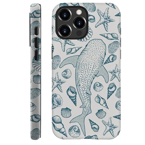 DAIZAG Case Compatible with iPhone 12 Pro Max,Fit Shockproof Cover for Women Girls,Beach Seashell Whale Ocean Aesthetic - Image 1