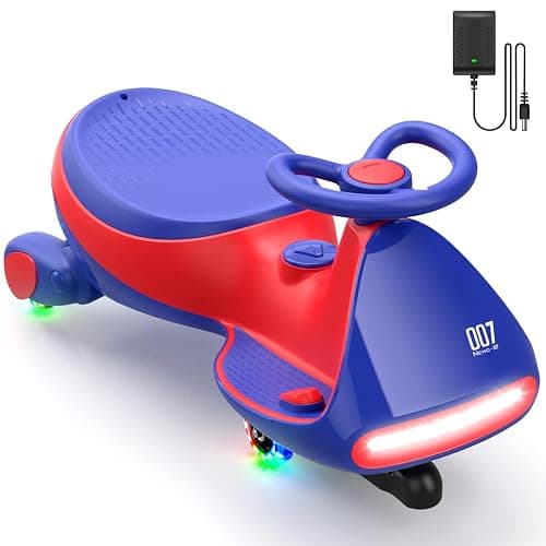 FanttikRide N7 Pro Electric Wiggle Car, Flashing Wheels, for Ages 3+, Blue | Max 4 Mph, Anti-Rollover, Kids Car with Bluetooth, Ride on Car with 150 Lbs, Easy Assembly, Indoor / Outdoor, CyberWiggle - Image 1