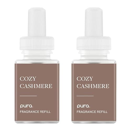PuraHome Scent Refill - Smart Home Air Diffuser - Up to 120-Hours of Luxury Fragrance per Refill - Home Essential - Clean & Safe Diffuser Fragrance - 2 Pack, Cozy Cashmere - Image 1