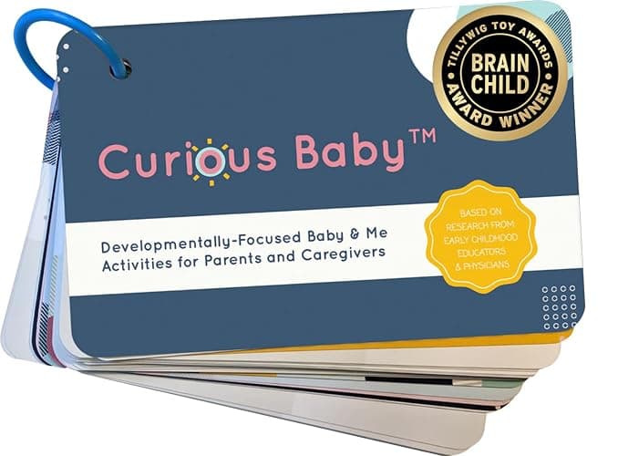 Curious Baby™ Award Winning 40+ Activities for Baby & Me (0-12 Months) | Developmentally-Focused and Stimulating Creative Playtime Ideas for Baby & Me | Includes Black/White High-Contrast Cards - Image 1