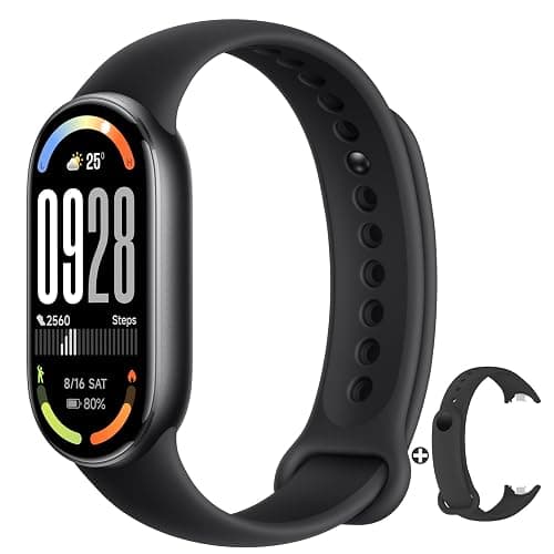 Xiaomi Smart Band 10 - Autonomie jusqu'à 21 Jours, écran 1,72", AMOLED avec taux de rafraîchissement de 60 Hz, Sommeil, Stress, SpO2, Moniteur de fréquence Cardiaque, 5 ATM, Mi Fitness, Noir - Image 1