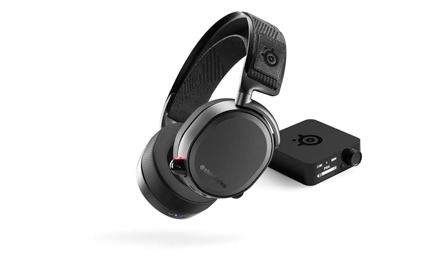 SteelSeries Arctis Pro Wireless Gaming Headset - High Fidelity 2.4 GHz Wireless - Mixable Bluetooth - Non-Stop Dual Battery - OLED Base Station - AI Noise Canceling Mic - PC, PS5, PS4, Mobile - Black - Image 1