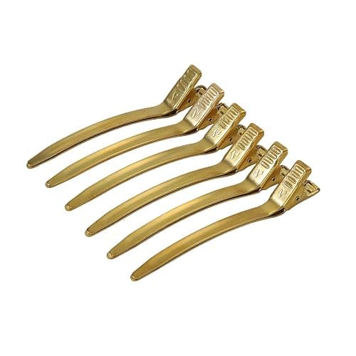 PERFEHAIR 6 Pcs Duckbill Alligator Hair Clips for Women - Metal Sectioning Clips with Strong Grip for Styling, Coloring, Sturdy Duck Bill Clips for Holding Rollers & Setting Curls (Copper) - Image 1