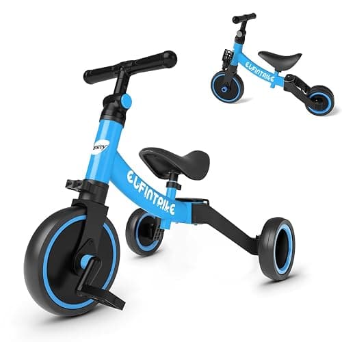 besrey 5 in 1 Toddler Bike for 1 Year to 4 Years Old Kids, Toddler Tricycle Kids Trikes Tricycle, Toys for Boy & Girl, Balance Training, Removable Pedals - Image 1
