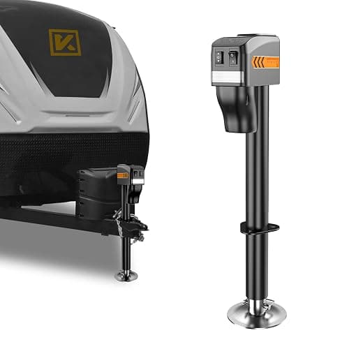 KYX Electric Trailer Jack to 5000LB, Electric Power A-Frame Tongue Jack,9.84"-33.85" Waterproof for Travel Trailer, RV,12V DC Hard Wiring - Image 1