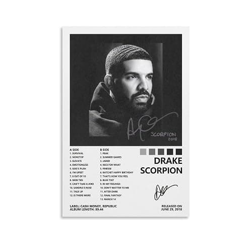 Drake Poster Scorpion Album Cover Poster for Bedroom Aesthetic Canvas Art Wall Decor 08x12inch(20x30cm) - Image 1