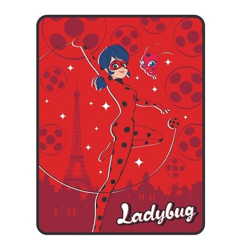 Miraculous: Tales of Ladybug and Cat Noir Kids Bedding Super Soft Micro Raschel Throw, 46 in x 60 in, (Officially Licensed Product) by Franco - Image 1