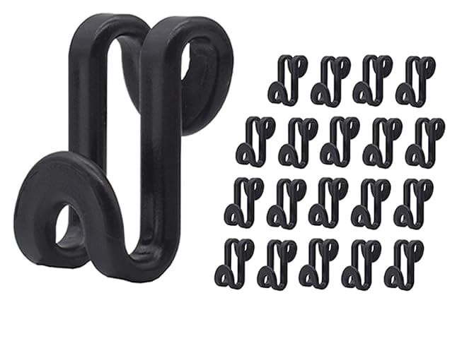 Kclongvs 60 Pcs Clothes Hanger Connector Hooks, for Velvet Huggable Hangers, Wooden Hangers, Heavy Duty Space Saving for Closet (Black,60) - Image 1