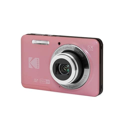 Kodak PixPro Friendly Zoom FZ55 16MP 1080p Full HD Digital Camera with 5X Optical Zoom Vlogging Camera (Pastel Pink) - Image 1