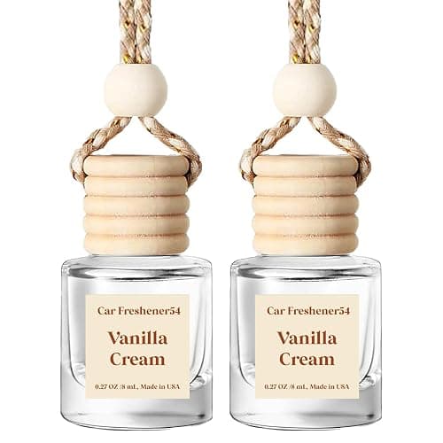 C Classy Car Air Freshener Hanging 2 Pack,Vanilla Cream Air Freshener Diffuser for Cars, Long-Lasting Fragrance, C ar Fresheners,Car Air Fresheners for Women & Men Gift, Made in USA - Image 1