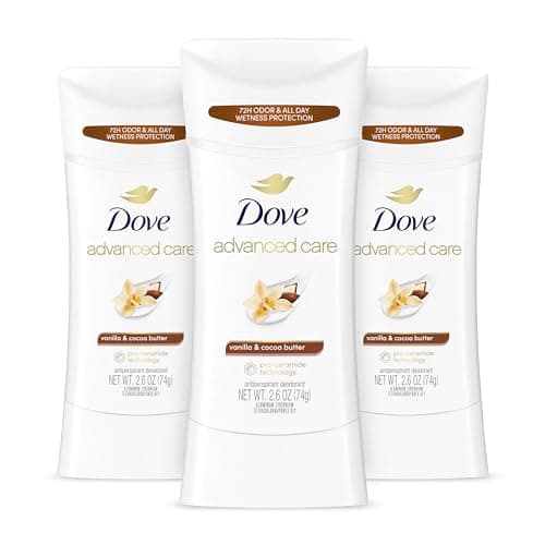 Dove Advanced Care Antiperspirant Deodorant Stick Vanilla & Cocoa Butter 3 Count Antiperspirant deodorant with Pro-Ceramide Technology 72-hour odor control and all-day sweat protection 2.6 oz - Image 1