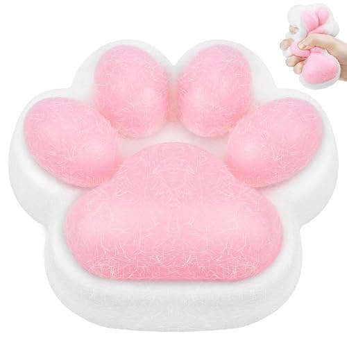 Gytera Cat Paw Squishies Fidget Toys, Ultra Soft Hand Made Squeeze Sensory Toys for Kids with Autism, Goodie Bags Stuffers Birthday for Kids - Image 1