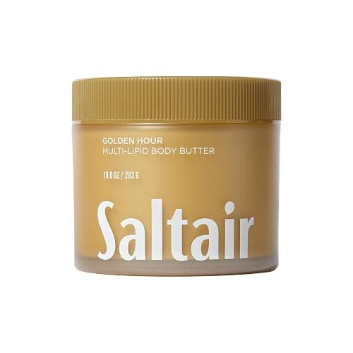Saltair Multi-Lipid Body Butter – Hydrating 24-Hour Moisture – Body Cream for Soft Skin & Barrier Support – Ceramides, Coconut Oil & Shea Butter for Dry Skin Care – Golden Hour, 10oz - Image 1