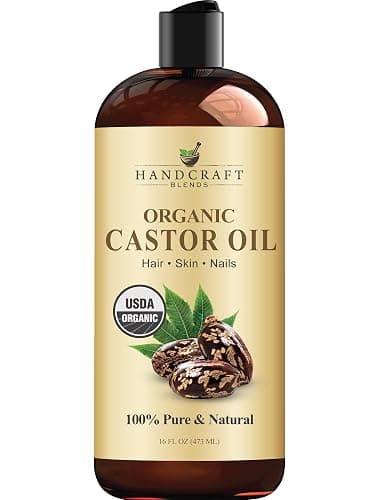 Handcraft Blends Organic Castor Oil 16 Fl Oz | 100% Pure and Natural | Premium Grade Carrier Oil | Hair, Eyelashes and Eyebrows | Hair and Body | Expeller-Pressed | Hexane-Free - Image 1