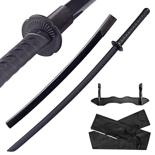 ANATAK Japanese Katana Sword - Polypropylene Black Blade with Saya, Samurai Training Sword for Cosplay, 40.1 inches - Image 1