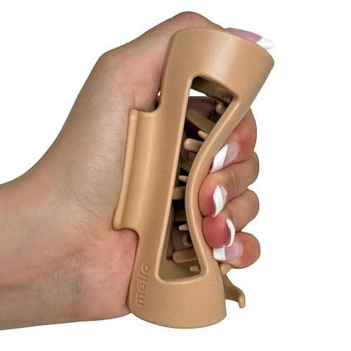 The Original Mello Hair Claw Clip Squishy Claw Clip Made in Korea Patent Pending 30021976 (Brown, Medium) - Image 1