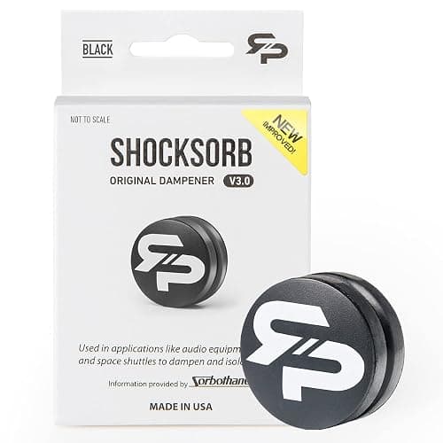 RTP Tennis Racket Vibration Dampener - ShockSorb Original or Ultrasoft V3 The Only Dampener Made for Pain Relief - Handcrafted with Patented Material Sorbothane Made in USA - 1 Pack Limited Warranty - Image 1