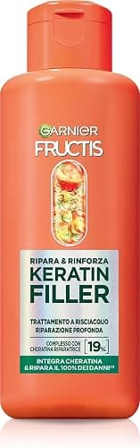 Garnier Fructis, Trattamento con Risciacquo, Per Tutti i Capelli Danneggiati, Riparazione Profonda, Per Capelli Più Forti, Con Olio di Marula e Cheratina, Keratin Filler, Ripara&Rinforza, 200 ml - Image 1