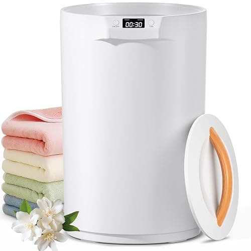 CWDOlROI Towel Warmers for Bathroom, 20L Large Towel Warmer Bucket, Fits Up Two 40"X70" Oversized Towels, Bathrobes, Blankets, Towel Heater with LCD, 4 Timer Setting and Auto Shut Off(White) - Image 1