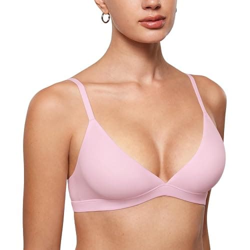 INLYRIC Women's Unlined Triangle Bralette | Ultra-soft, No Padding, Wirefree, Dual-layer, Plunge, Seamless, Pull-on, Adjustable Straps, Sexy, Comfortable - Image 1