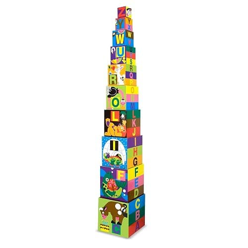 Melissa & Doug Deluxe 10-Piece Alphabet Nesting and Stacking Blocks - FSC Certified - Image 1